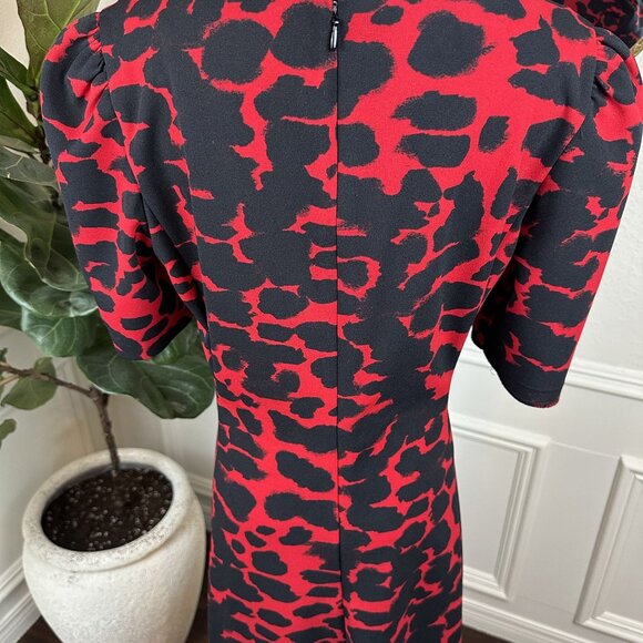 DKNY Leopard Print A-line 3/4 Sleeve Dress – Size 12 - Picture 11 of 14